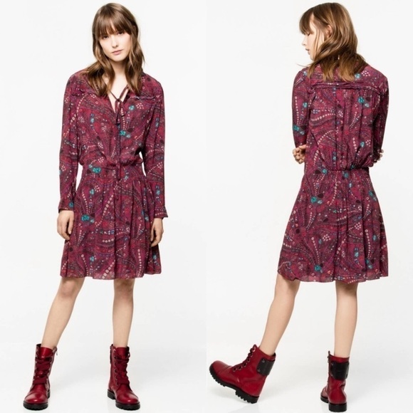Zadig & Voltaire Women's Red Psyche Remus Dress - Picture 1 of 7